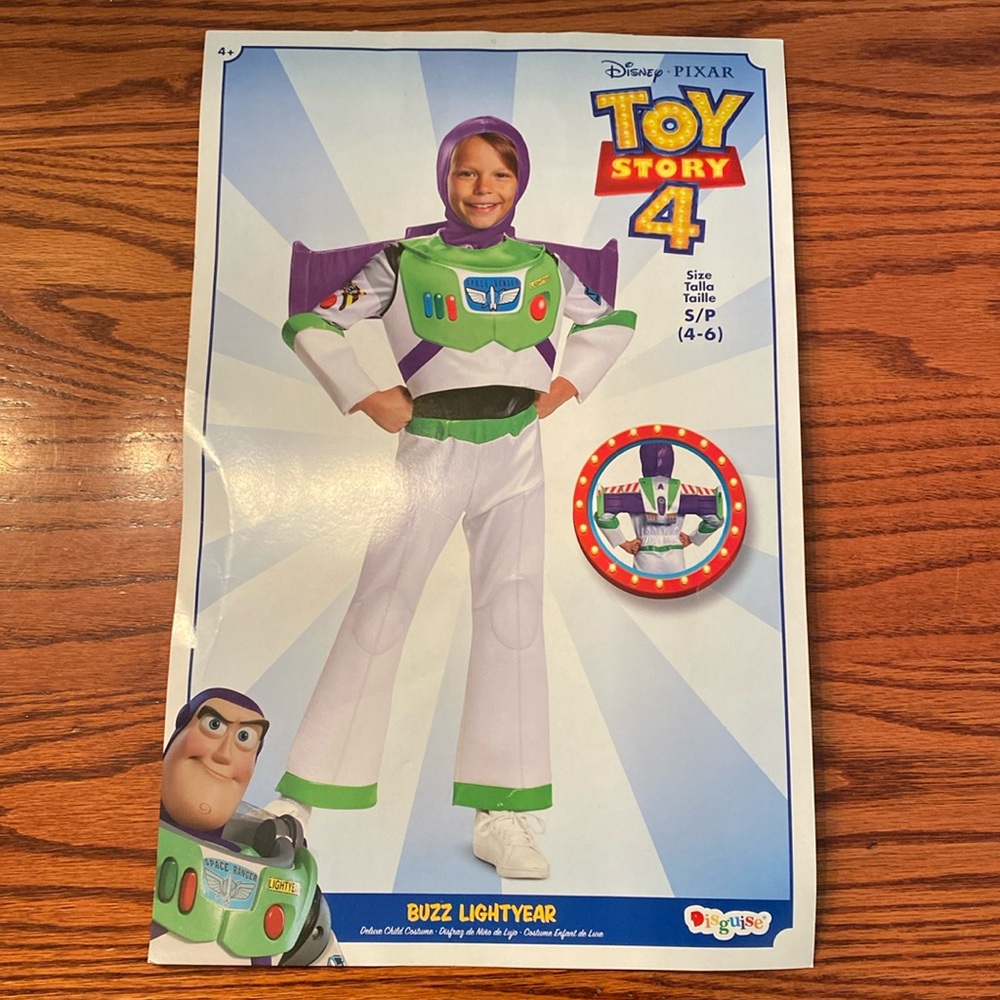 Buzz Lightyear Toy Story Kids Costume Size S 4-6